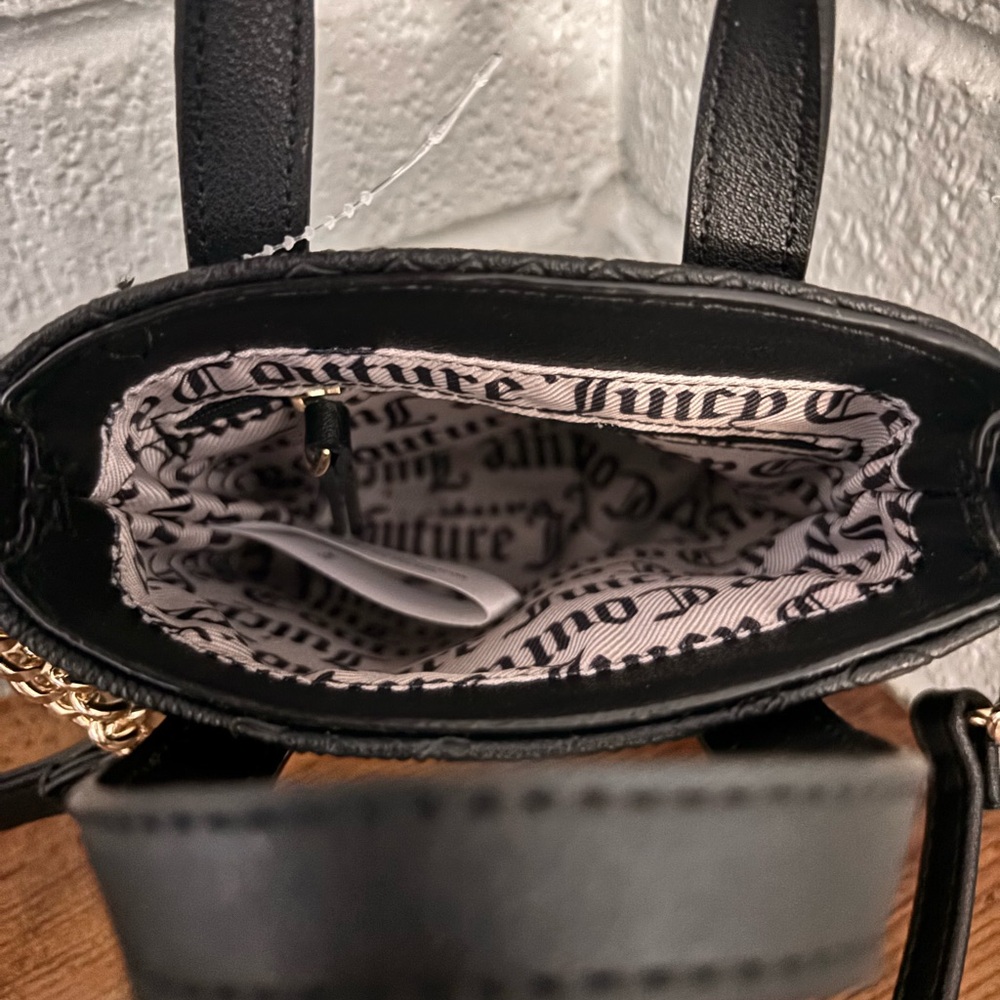 Juicy Couture black embossed crossbody bag with Wallet - Picture 8 of 9